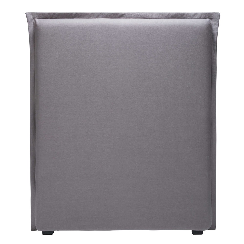 Housse de tête de lit 90 en lin gris Housse de tête de lit 90 en lin gris