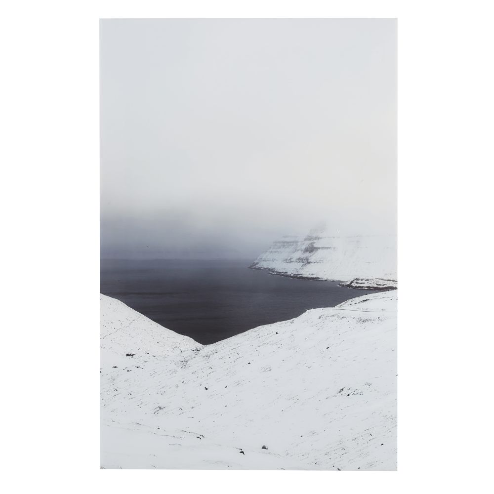 Impression sur plexiglass, glacier blanc et bleu 80x120