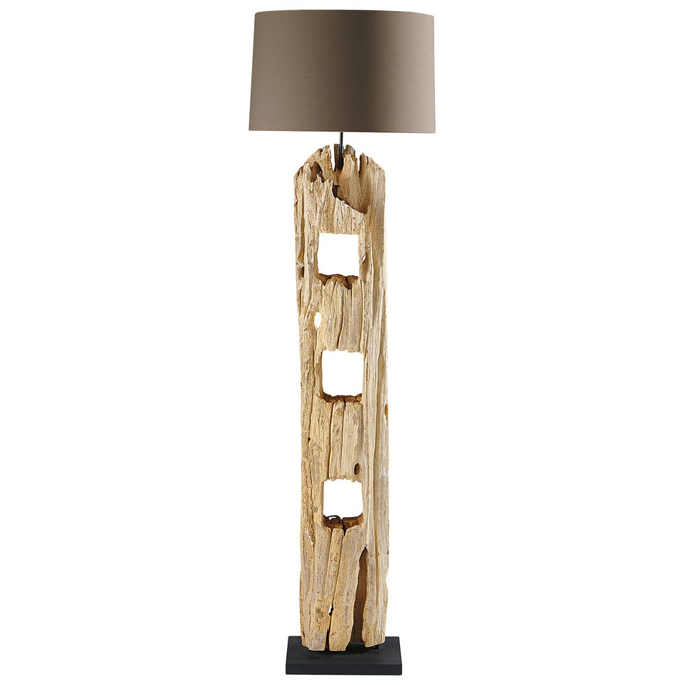 Lampadaire en bois H 170 cm