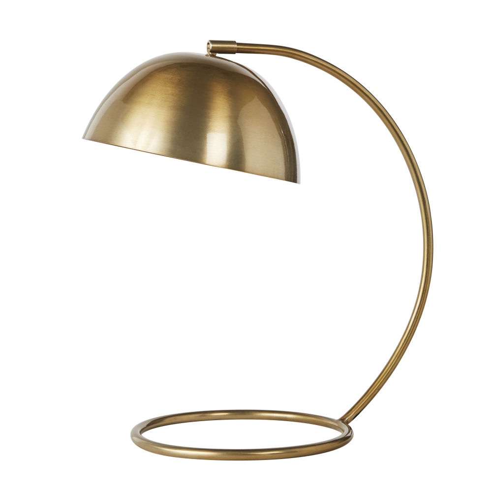 Lampe à poser en métal doré brossé H46 Lampe à poser en métal doré brossé H46