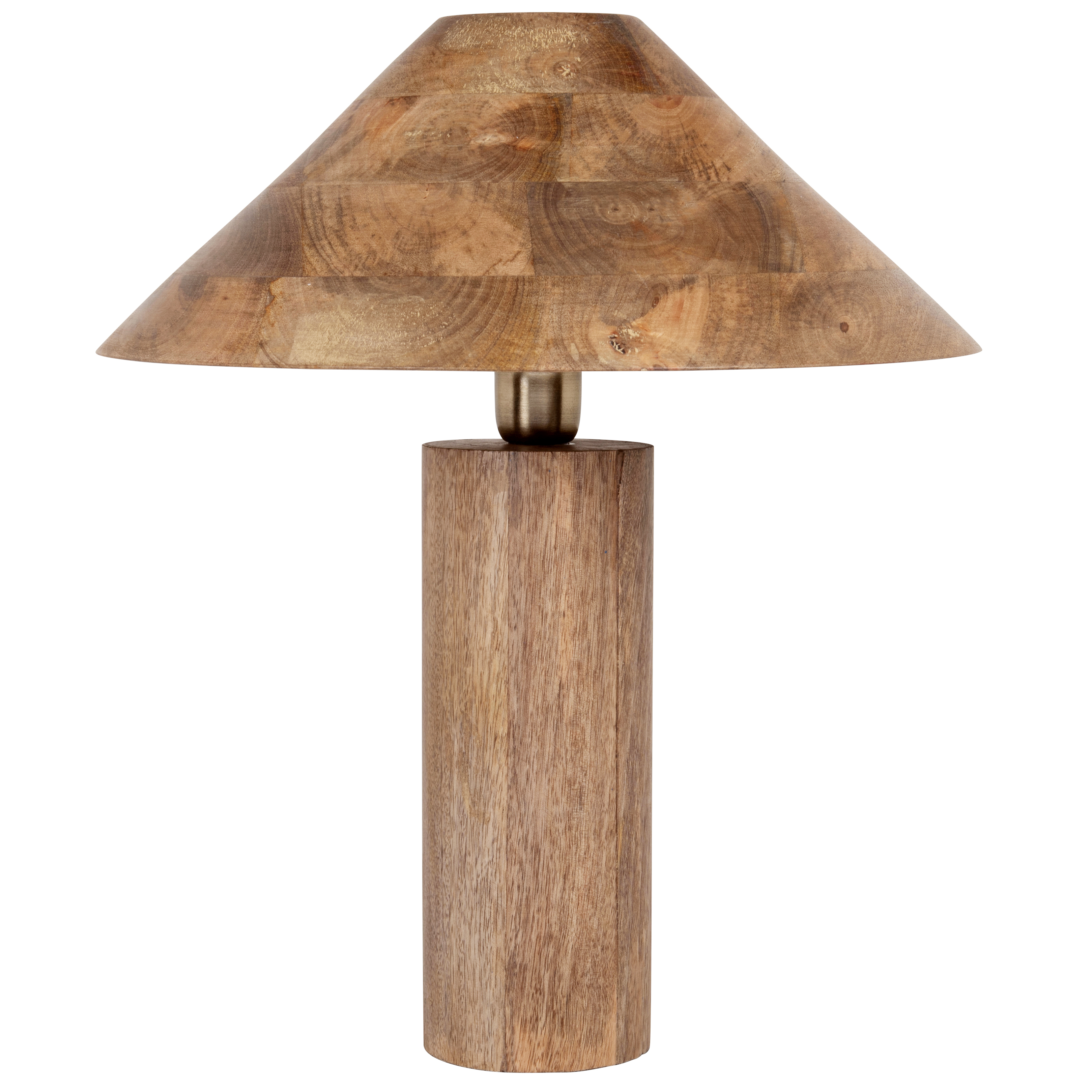lampe conique en bois de manguier