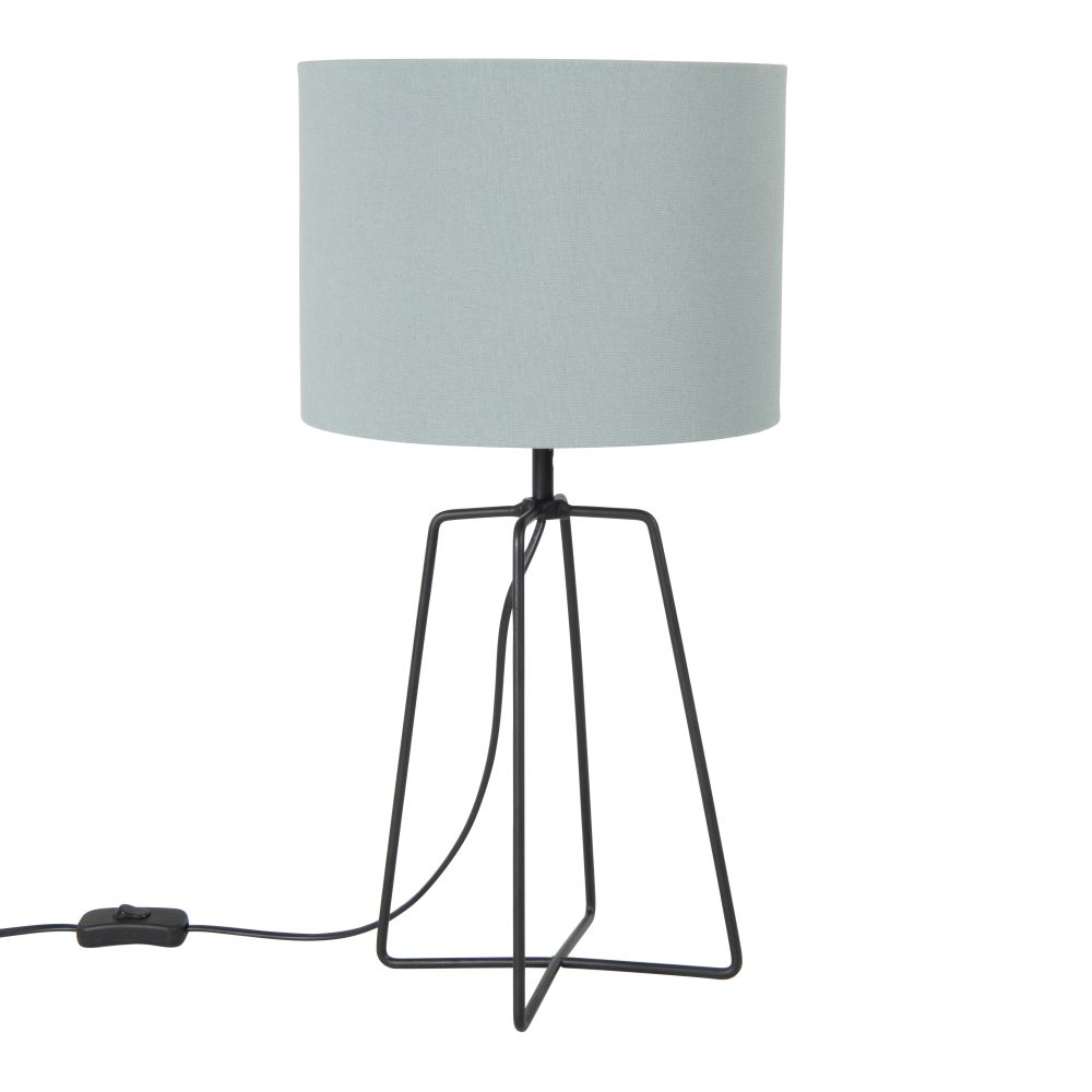 Lampe en métal et abat-jour vert Lampe en métal et abat-jour vert