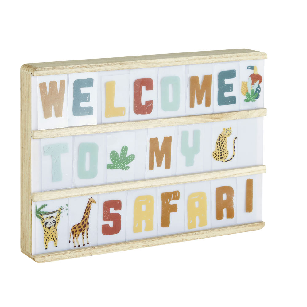 Lightbox boîte lumineuse à messages jungle 30x22 Lightbox boîte lumineuse à messages jungle 30x22