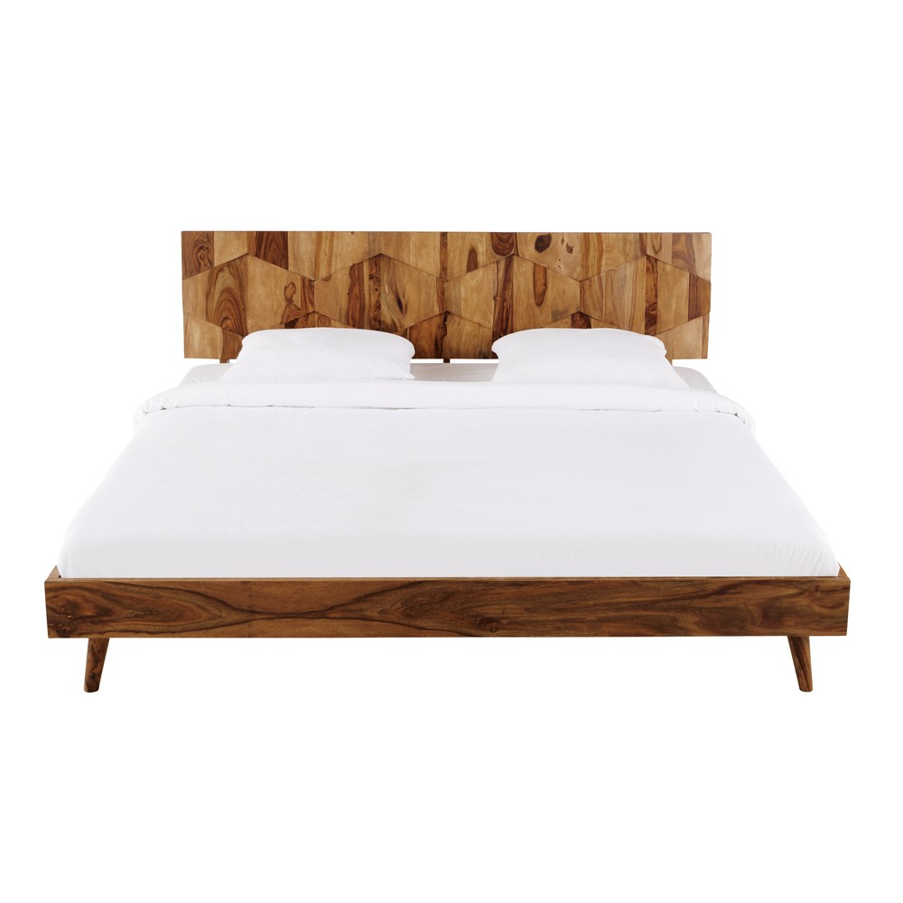 Lit 180x200 vintage en sheesham massif Lit 180x200 vintage en sheesham massif