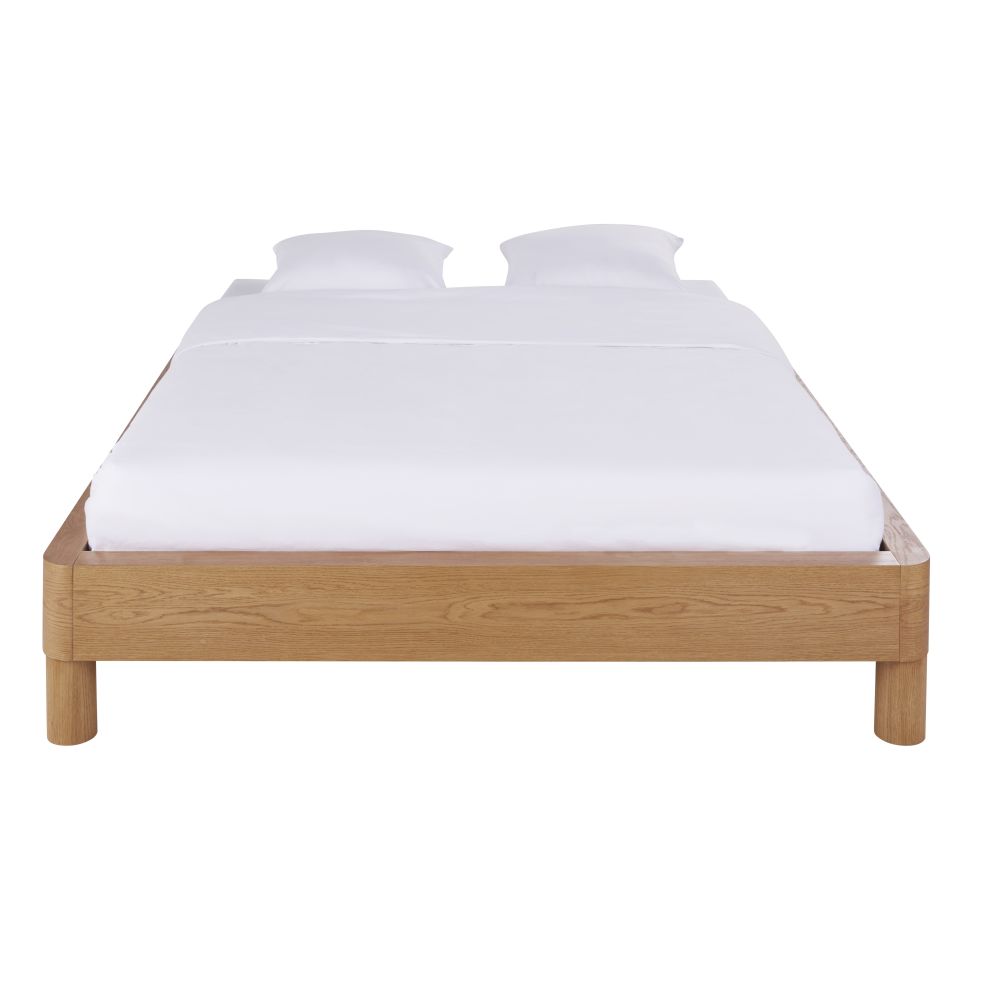 lit avec sommier à lattes en bois de pin 160x200