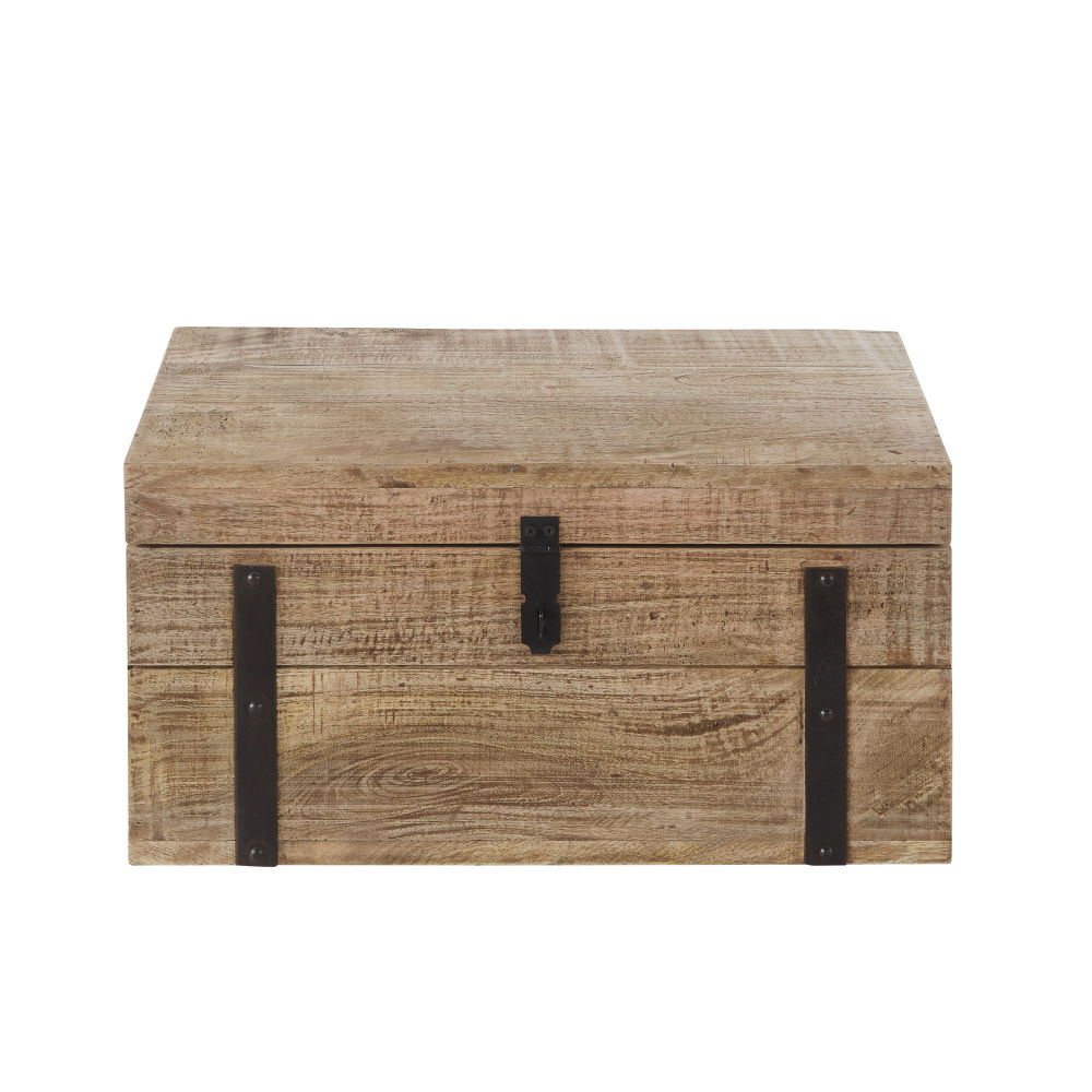 Malle coffre en manguier 59x30 (photo) Malle coffre en manguier 59x30
