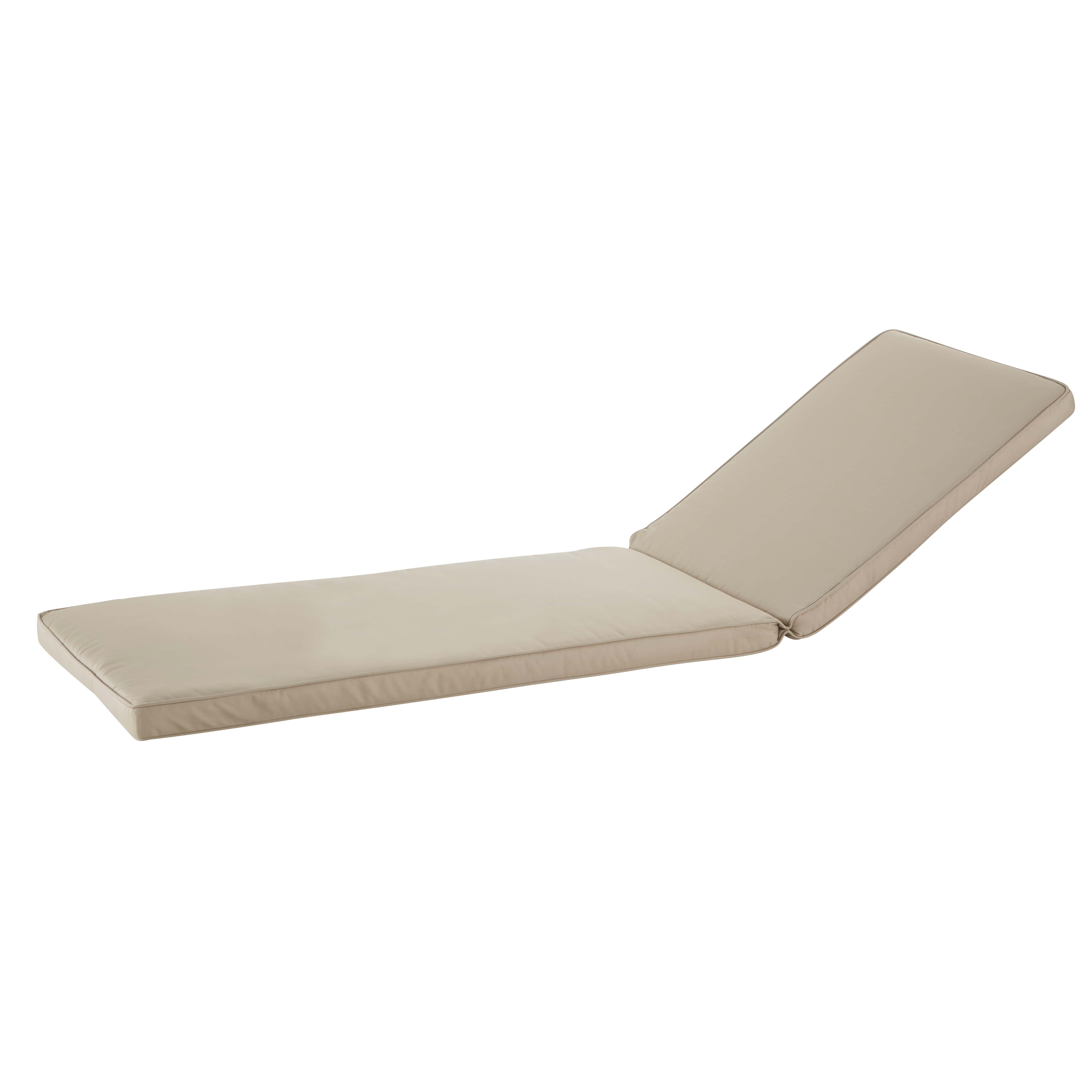 Matelas pour bain de soleil taupe en polyester recyclé