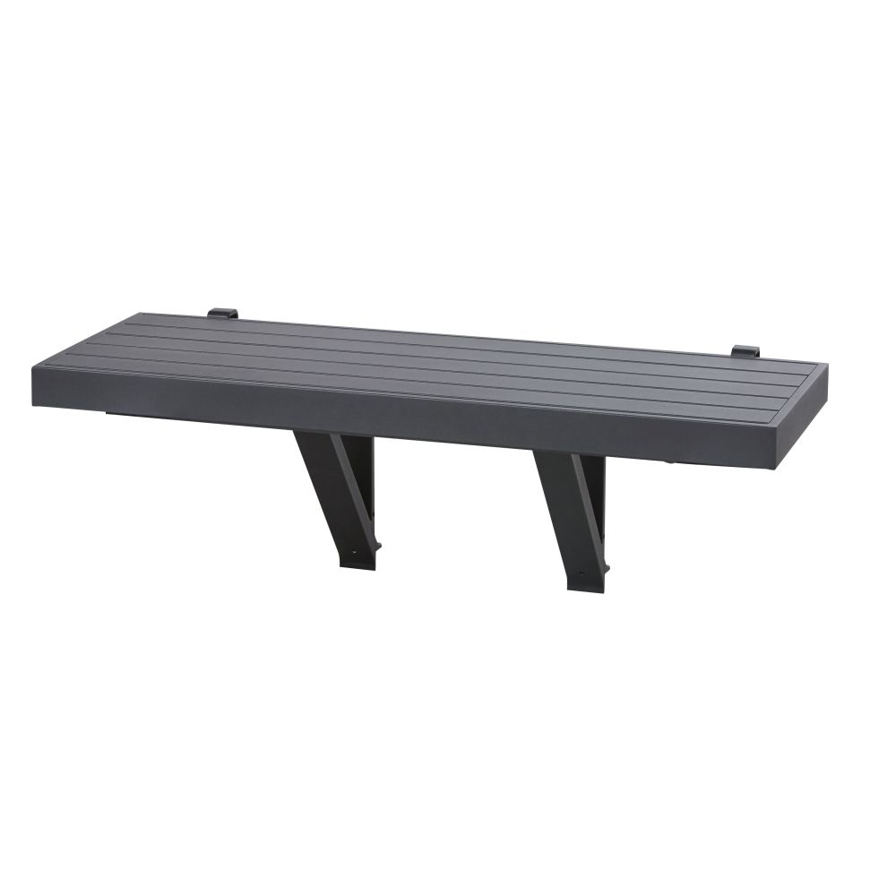 Mesa auxiliar de jardín profesional de aluminio gris antracita EStilo contemporáneo Maisons du Monde