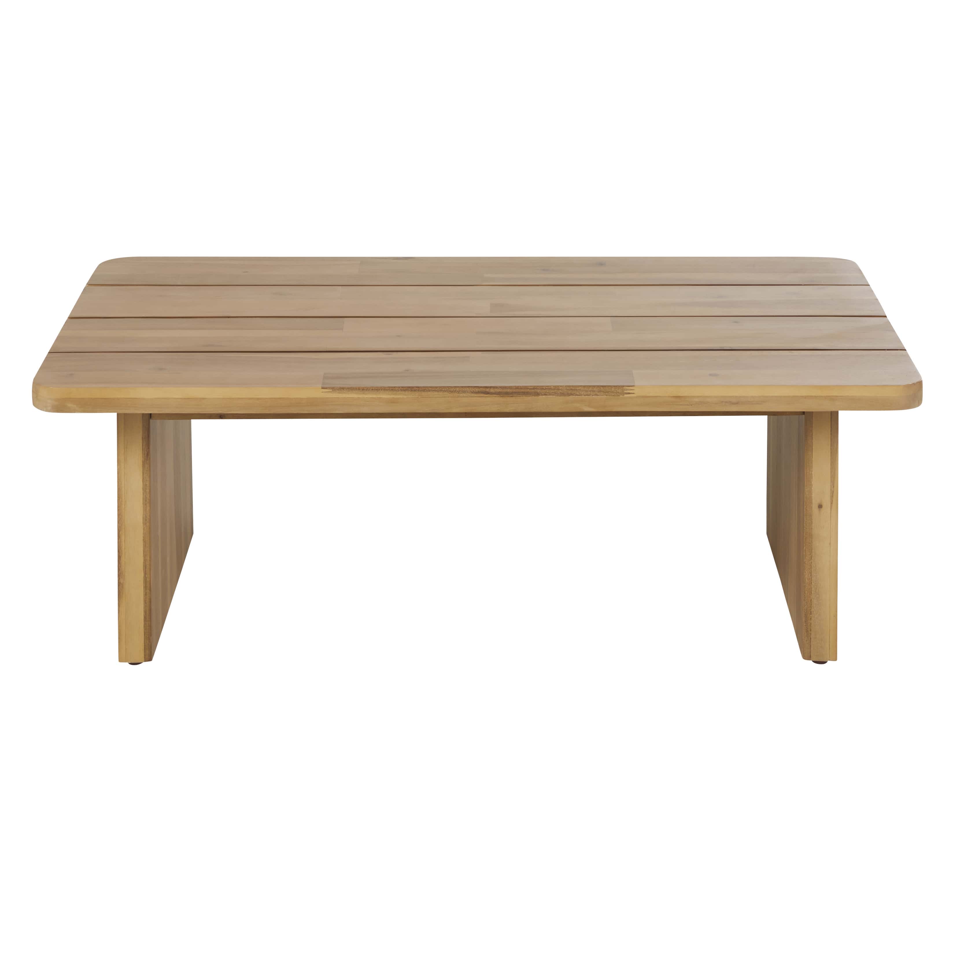 Mesa baja de jardín profesional de madera de acacia maciza Estilo contemporáneo Madera Maisons du monde