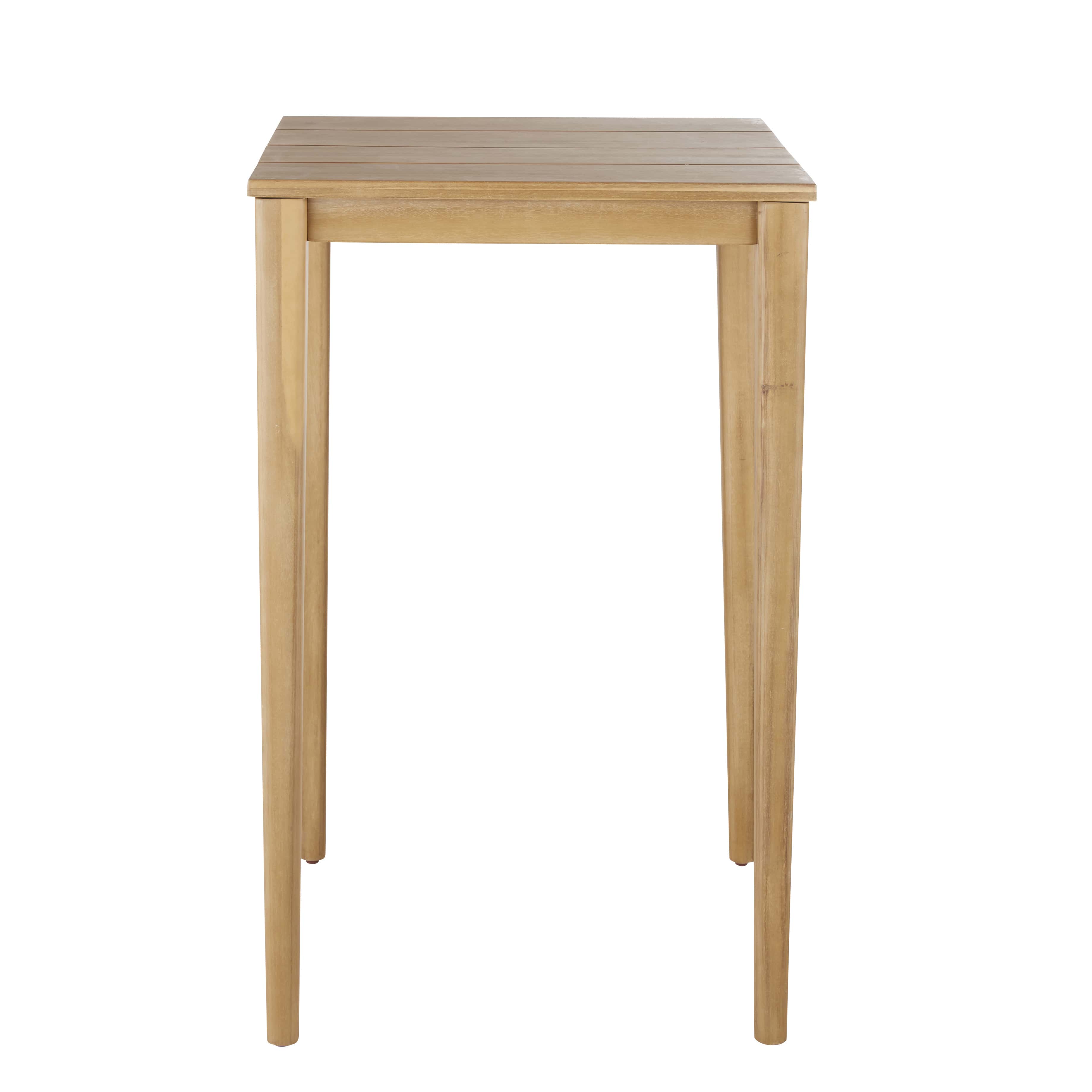 Mesa de comedor alta profesional para jardín de acacia maciza, 2/4 personas, L. 70 Estilo contemporáneo Maisons du monde