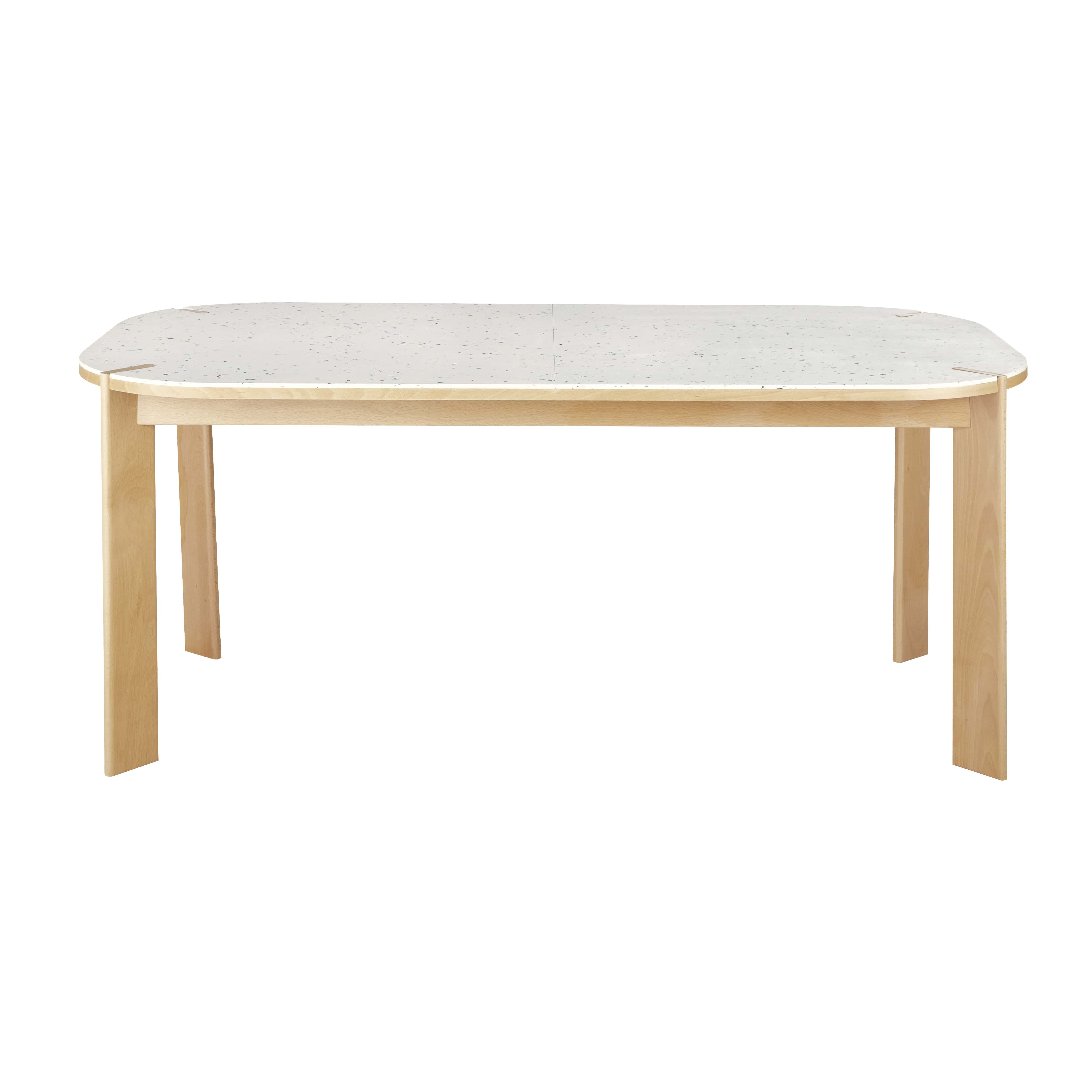 Mesa de comedor profesional de plástico reciclado Le Pavé con efecto terrazo para 6/8 personas L. 180 Estilo contemporáneo Plástico Maisons du monde
