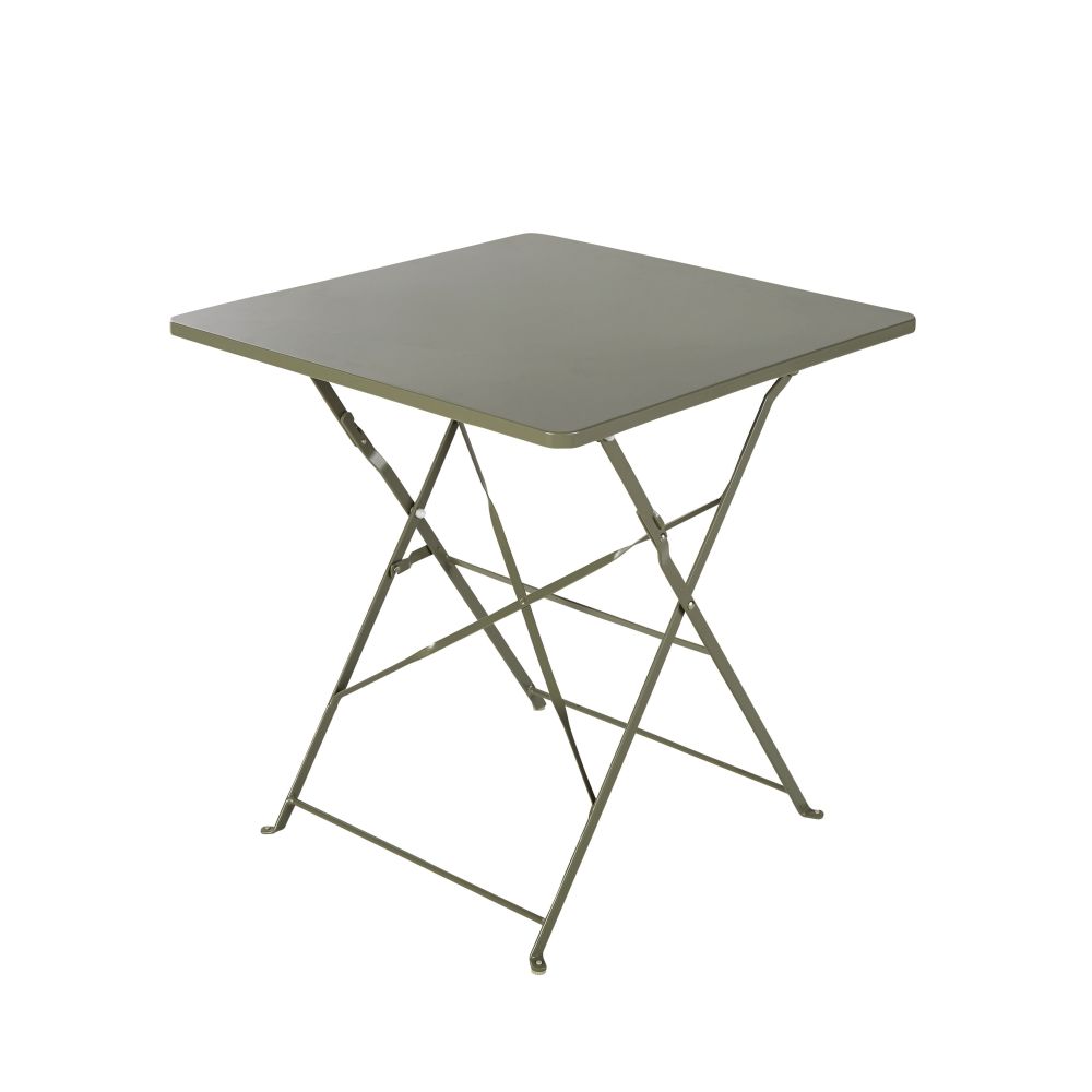 Mesa profesional de exterior de metal verde caqui L.70 EStilo contemporáneo Maisons du Monde