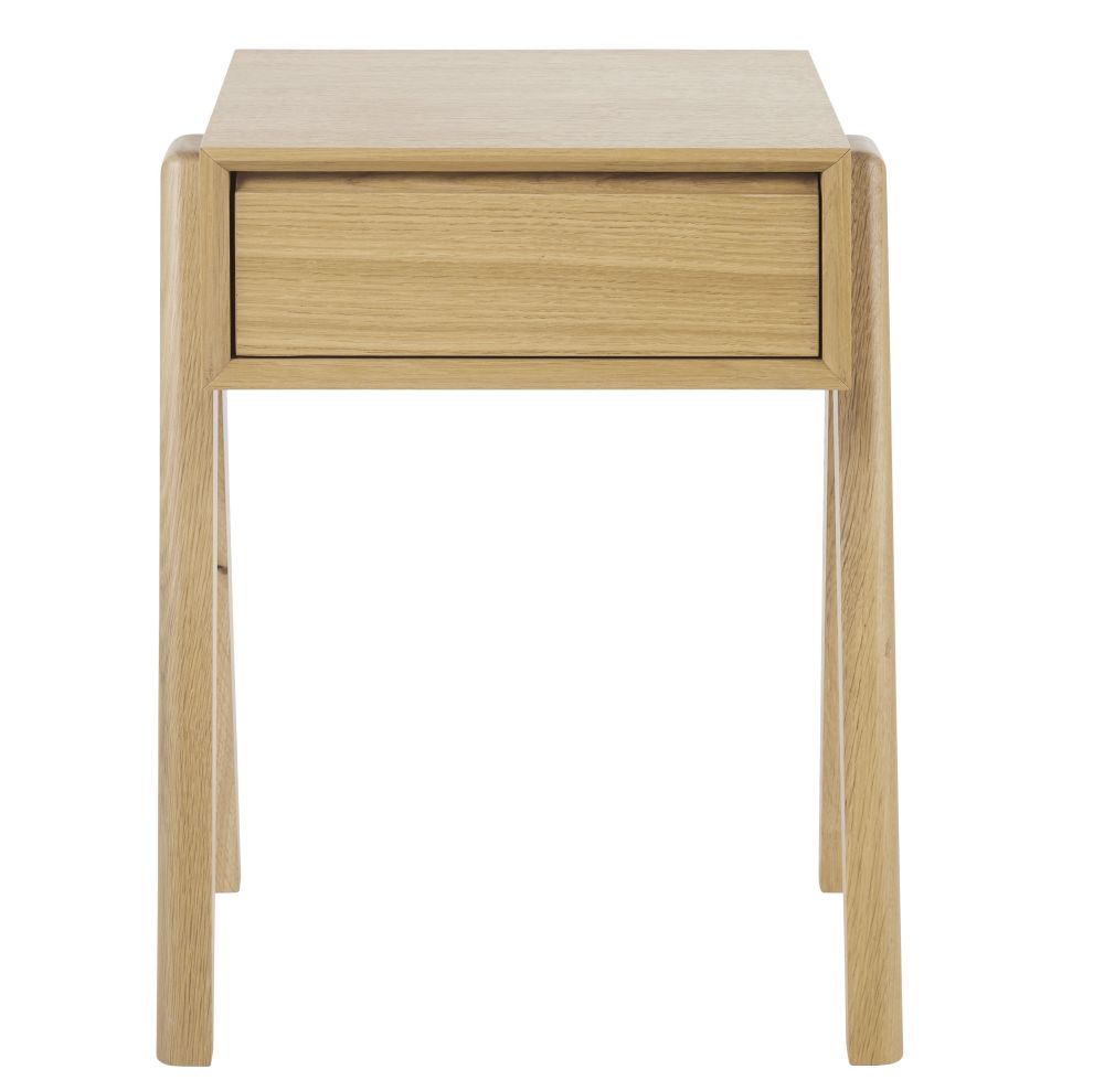 Mesita de noche profesional ecodiseñada con 1 cajón Estilovintage Beige Maisons du Monde