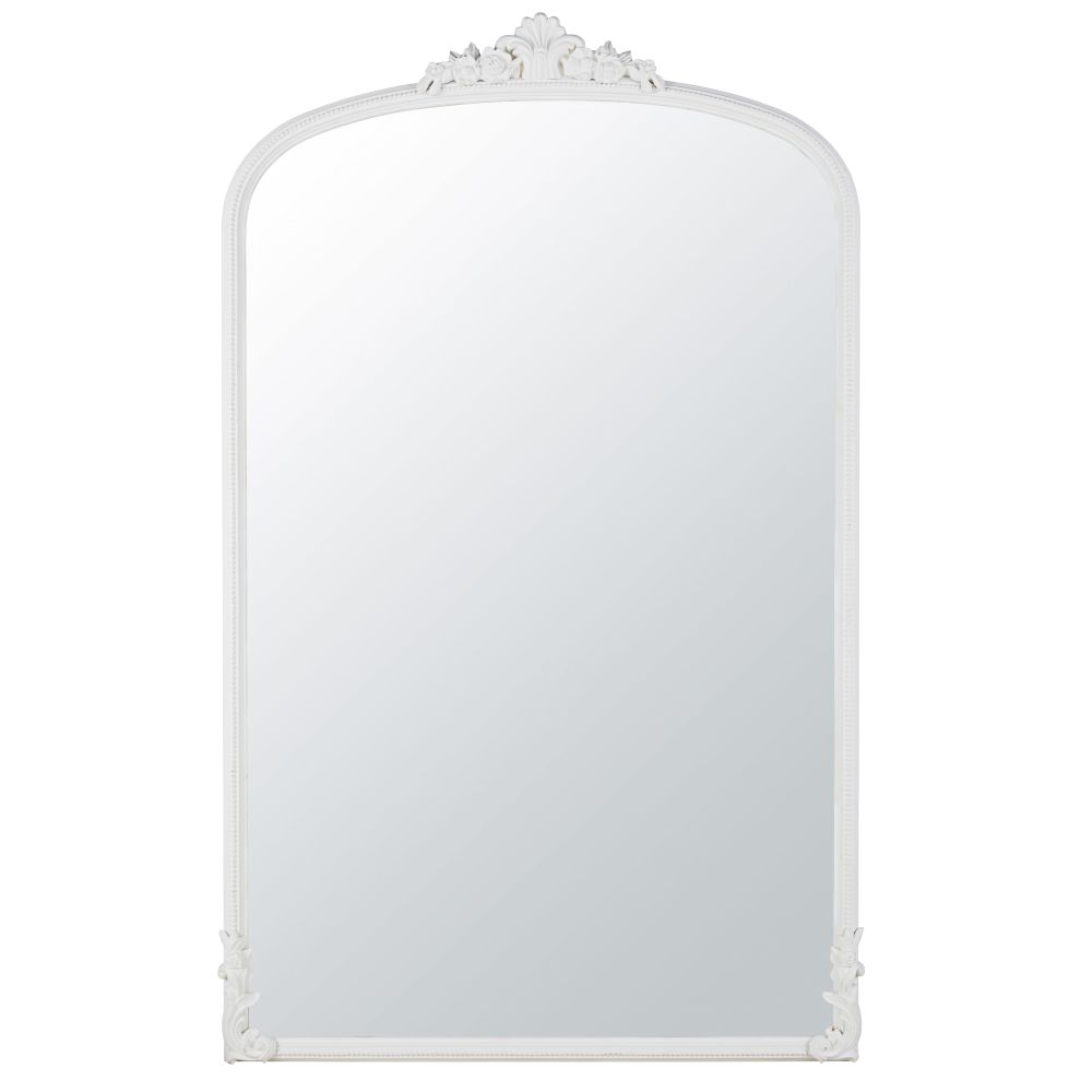 Miroir à moulures blanches 118x194