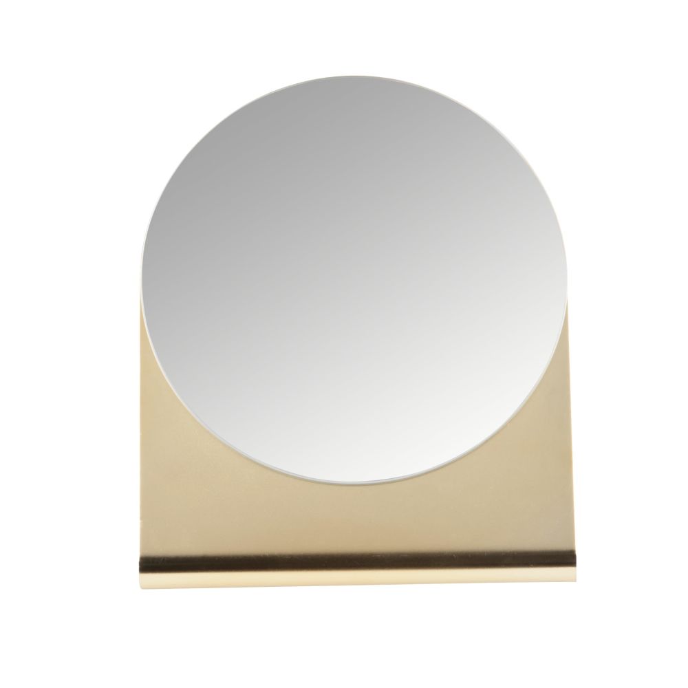 Miroir à poser en métal doré 15x18