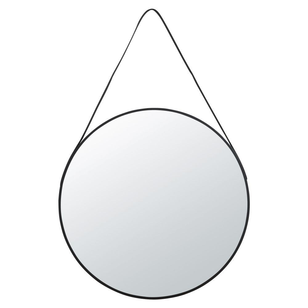 Miroir Ã  suspendre en mÃ©tal noir D90
