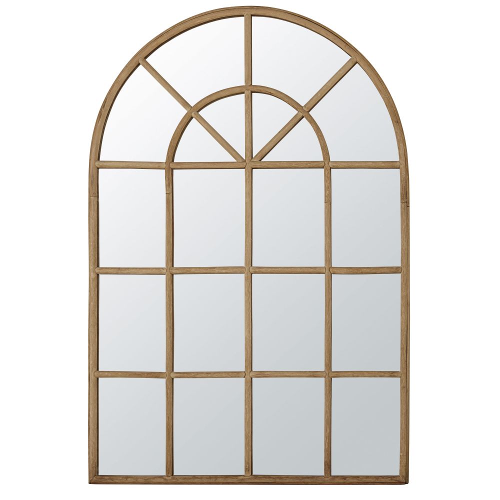 Miroir arcade en rotin beige 94x136 Miroir arcade en rotin beige 94x136