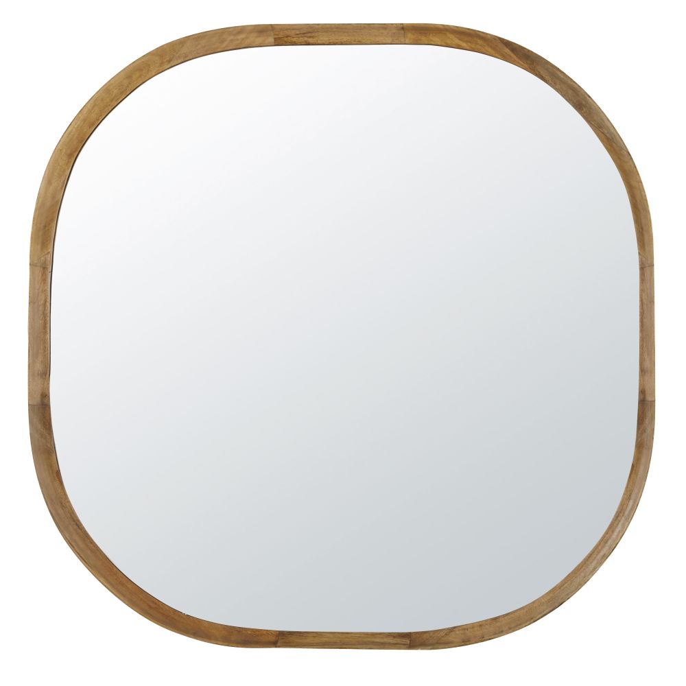 Miroir arrondi en manguier 109x108