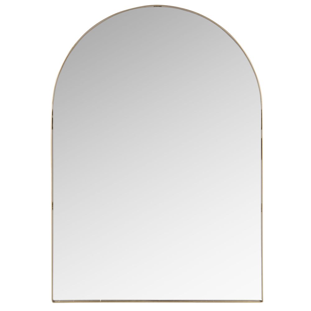 Miroir arrondi en métal doré 50x70 Miroir arrondi en métal doré 50x70