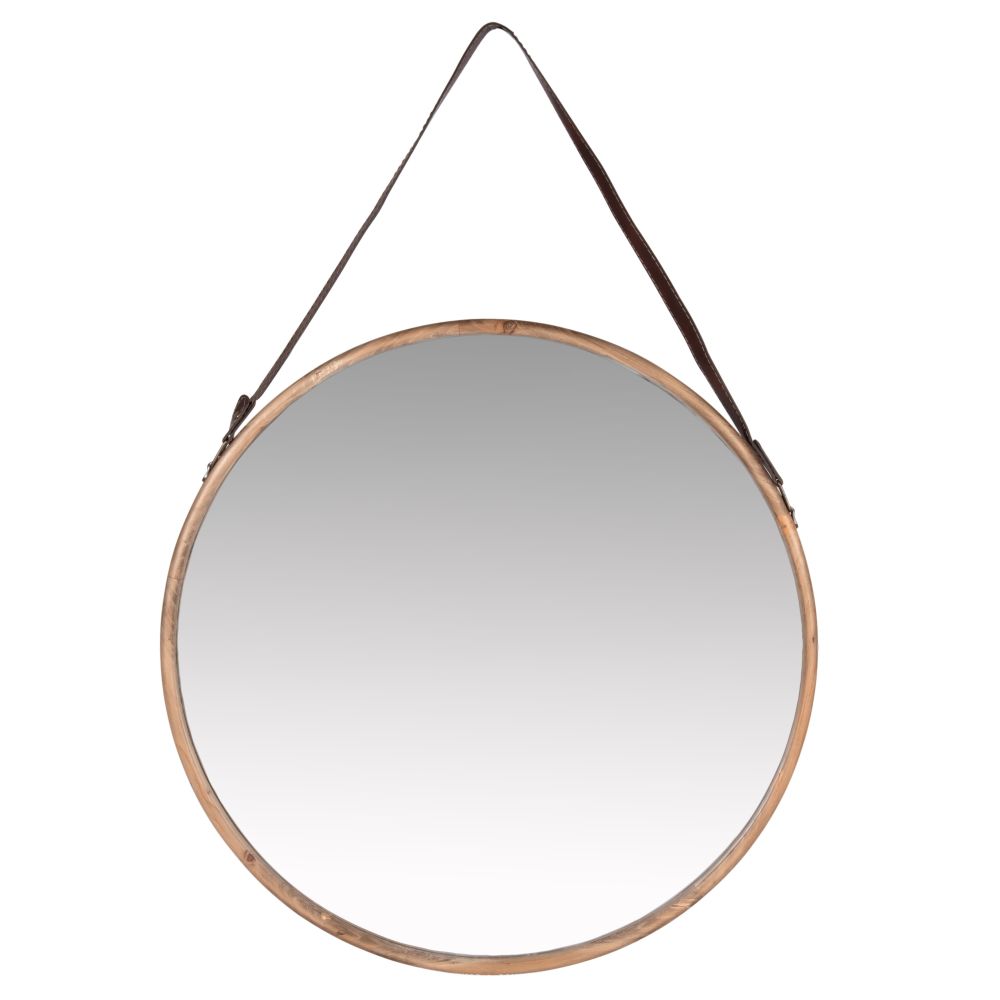 Miroir avec anse marron D58 Miroir avec anse marron D58