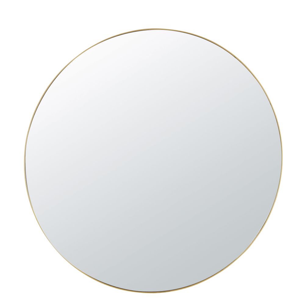 Miroir biseauté en métal doré D120 Miroir biseauté en métal doré D120