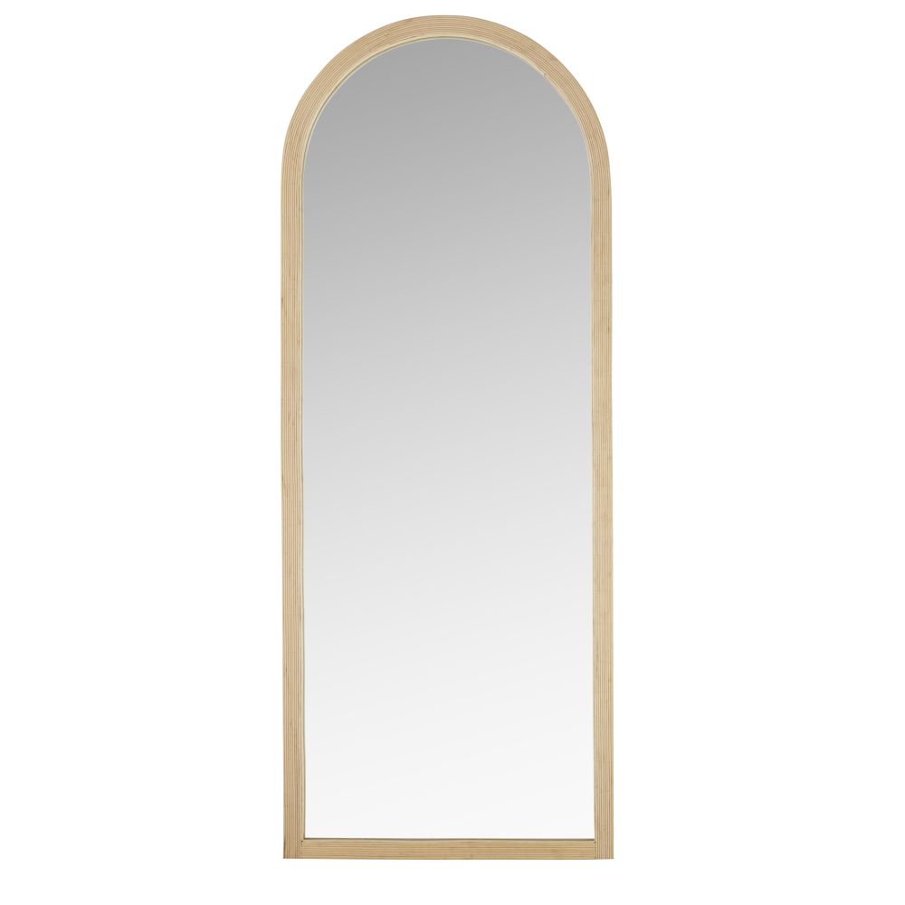 Miroir en bambou beige 65x165
