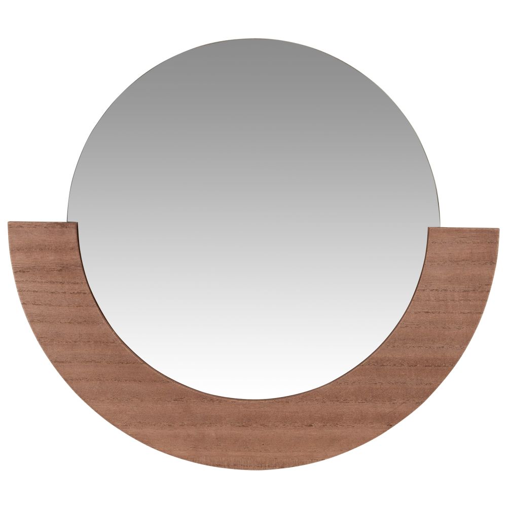 Miroir en bois de peuplier marron 42x37 Miroir en bois de peuplier marron 42x37