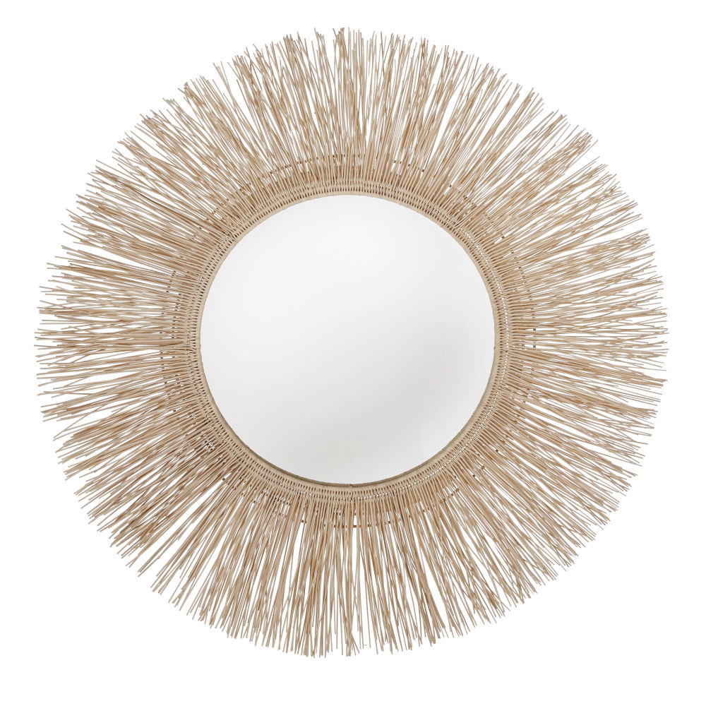Miroir en fibre de coco et rotin D95 (photo) Miroir en fibre de coco et rotin D95