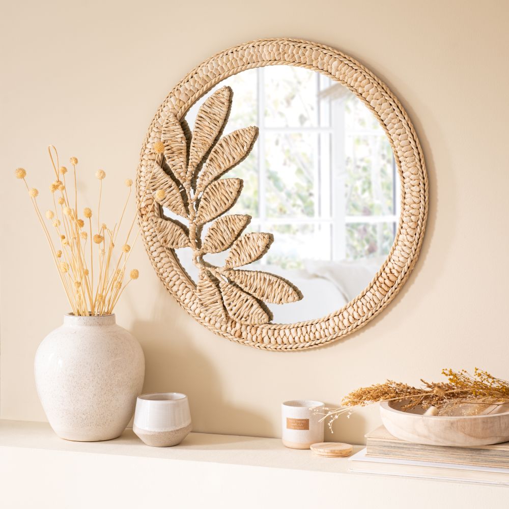 Miroir en fibre de maïs beige D60 (photo) Miroir en fibre de maïs beige D60