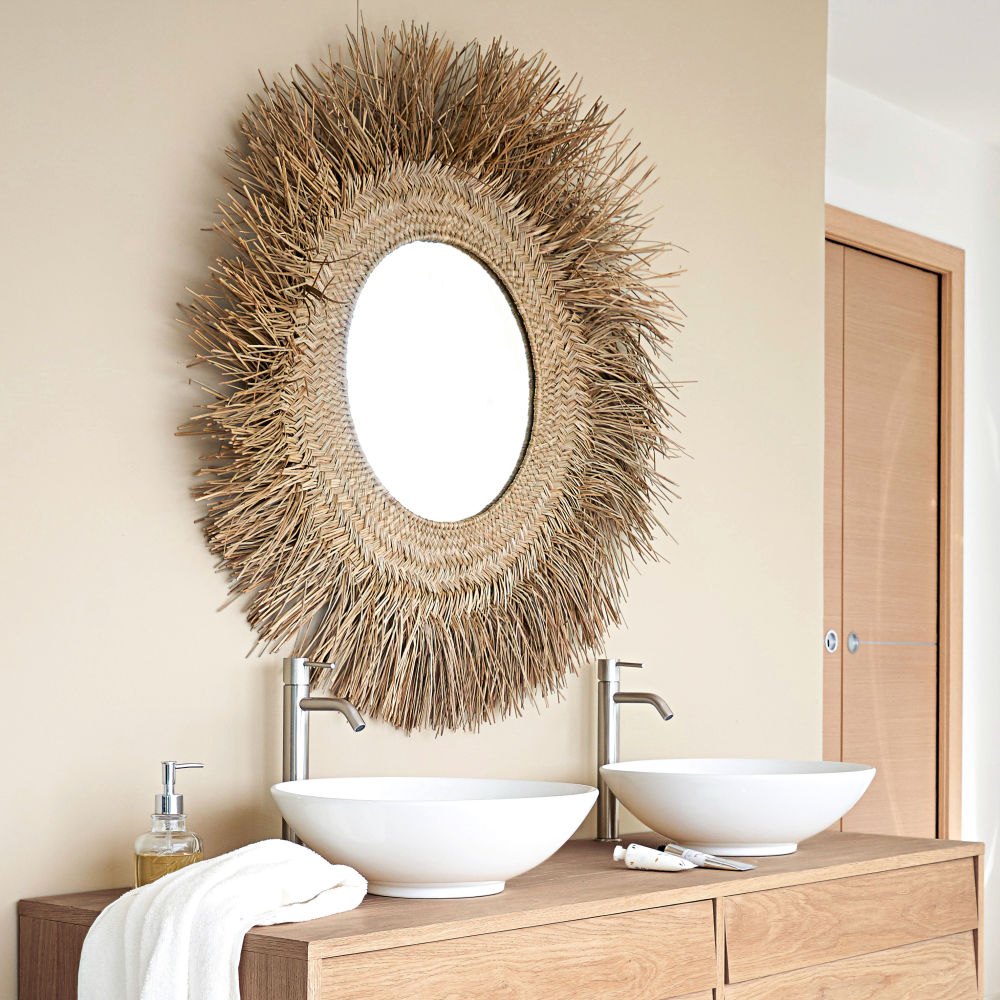 Miroir en fibre végétale D92 (photo) Miroir en fibre végétale D92
