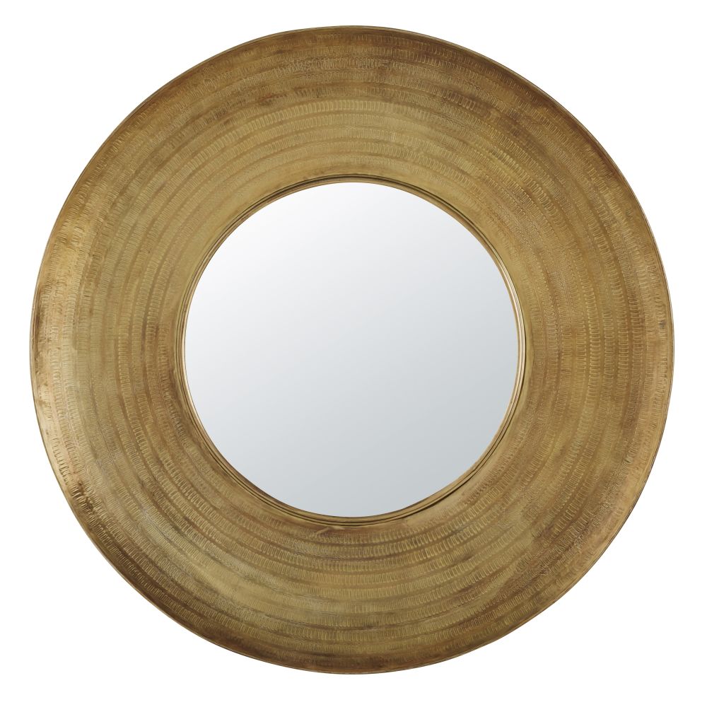 Miroir en métal martelé doré D110 Miroir en métal martelé doré D110