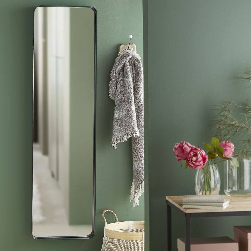 Miroir en métal noir 41x151 Miroir en métal noir 41x151