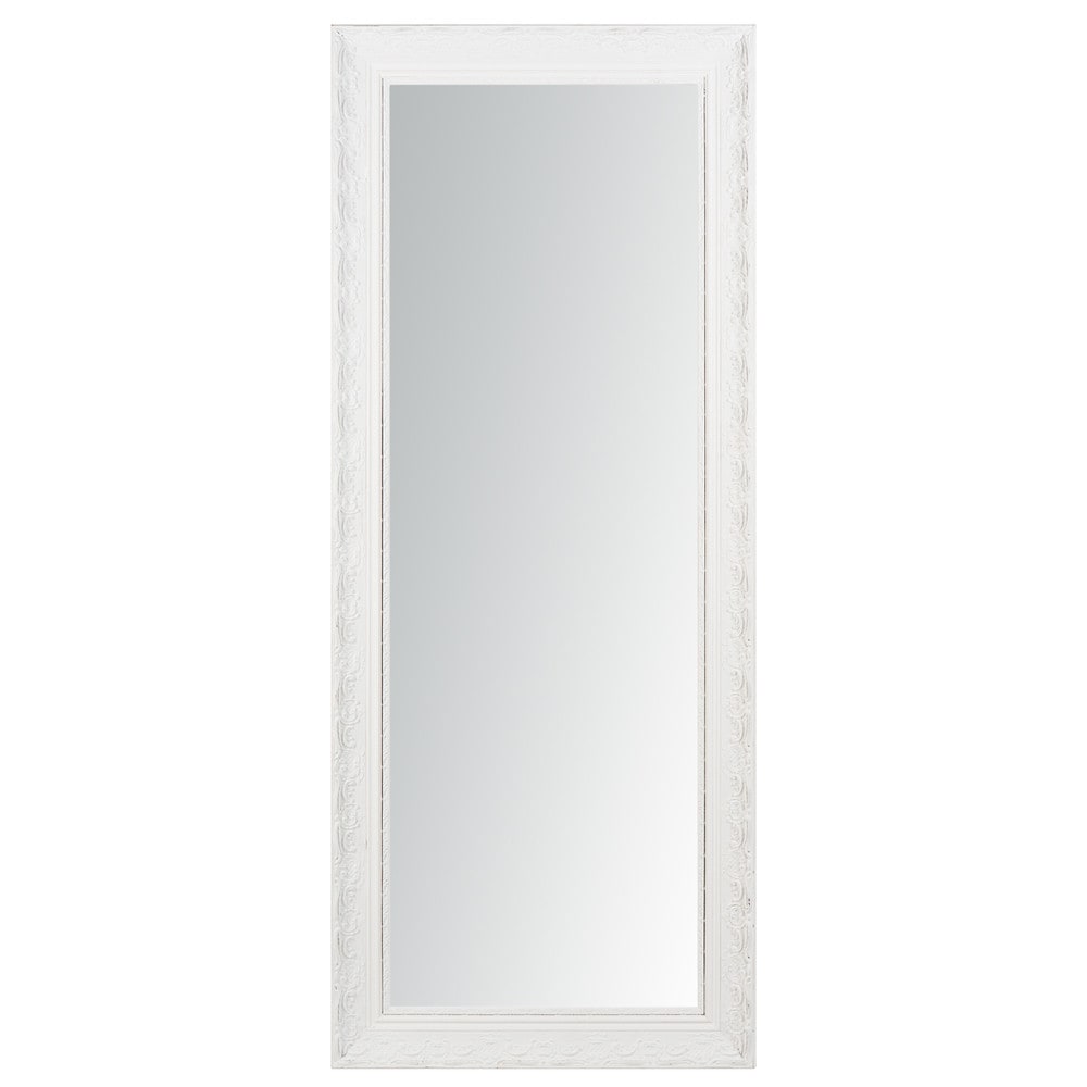 Miroir en paulownia blanc 145x59