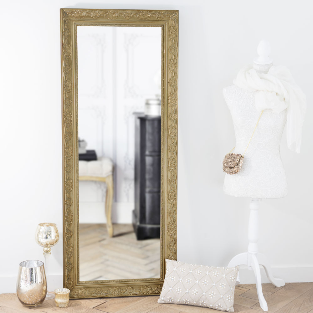 Miroir en paulownia doré 59x145 Miroir en paulownia doré 59x145