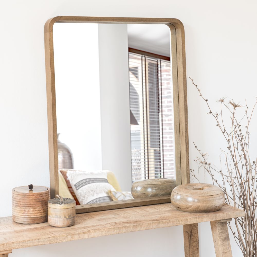 Miroir en paulownia marron 78x63 Miroir en paulownia marron 78x63