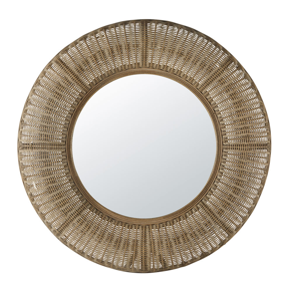 Miroir en rotin D100