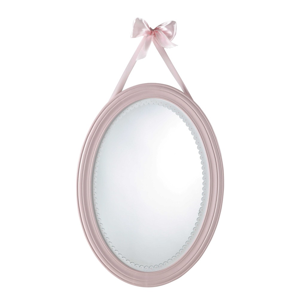 Miroir ovale rose 40x55 (photo) Miroir ovale rose 40x55