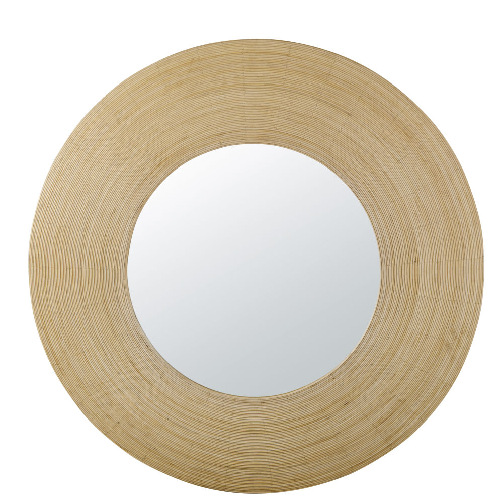 Miroir rond beige D101