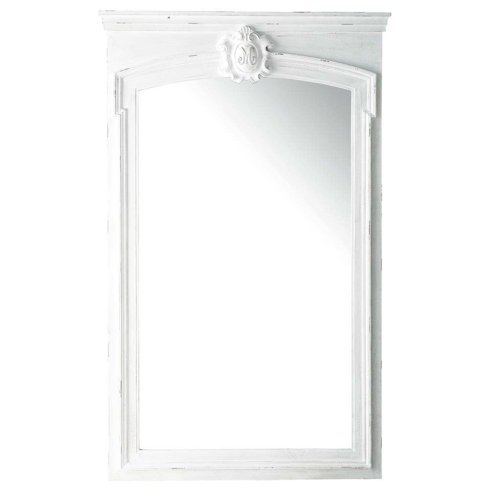 Miroir trumeau en paulownia blanc 100x160