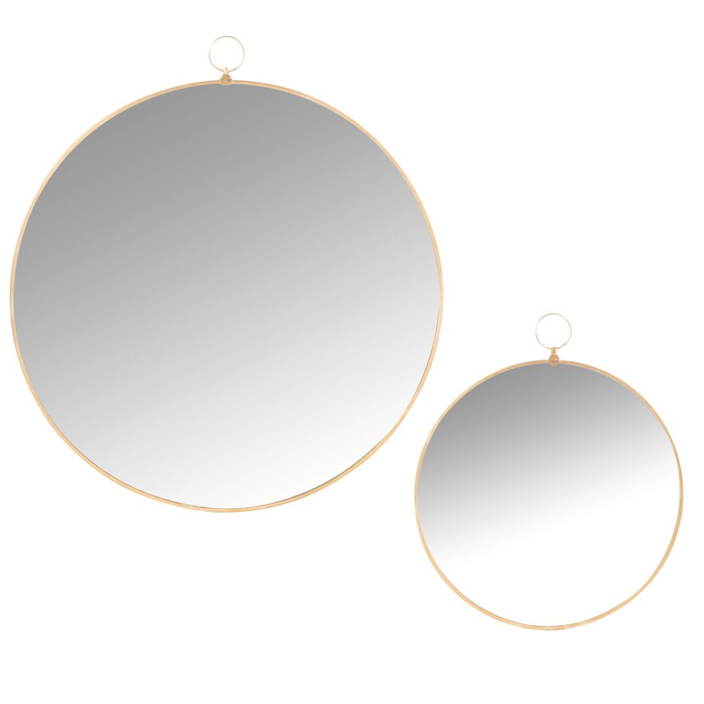Miroirs en métal doré (x2) D29