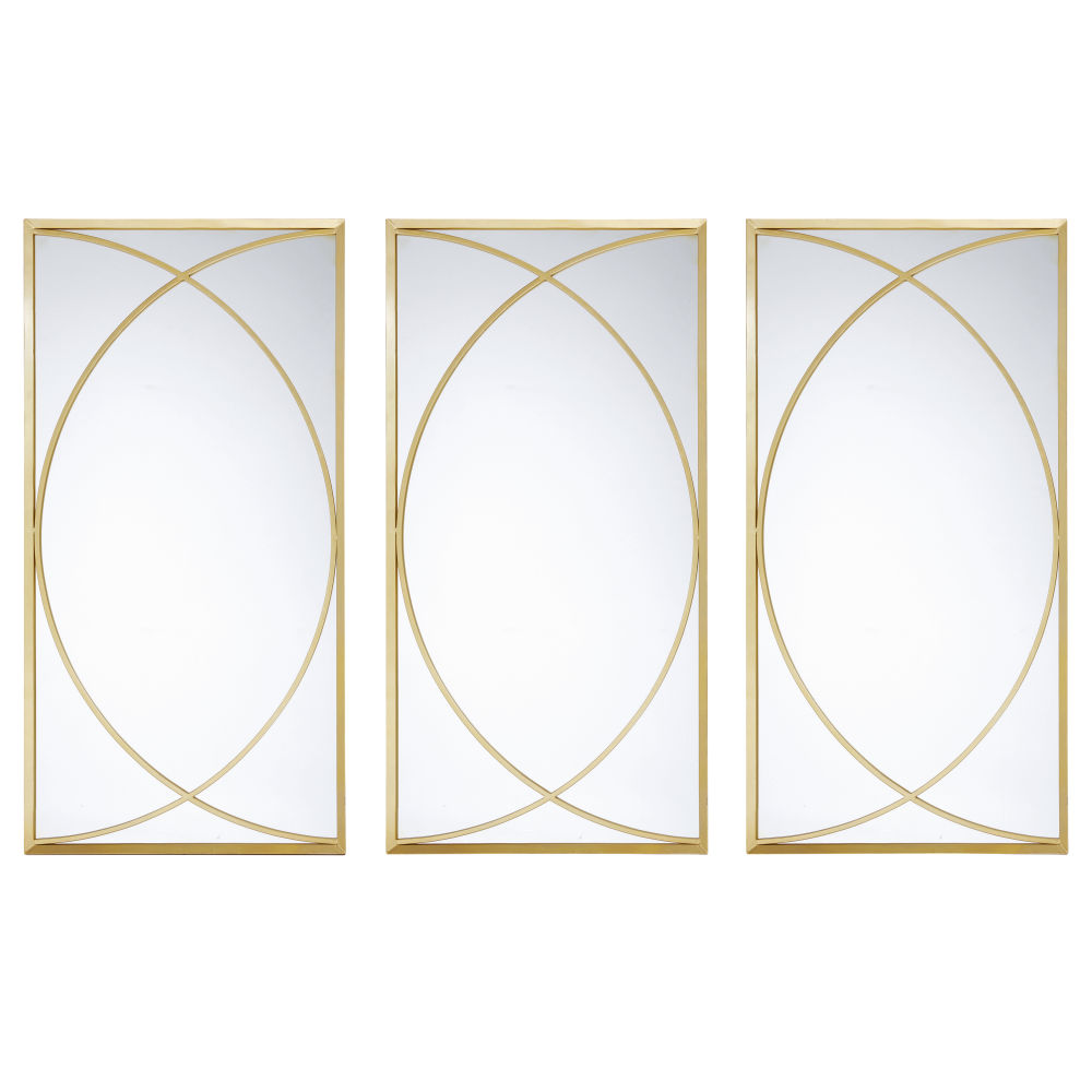 Miroirs en métal doré (x3) 60x120 Miroirs en métal doré (x3) 60x120
