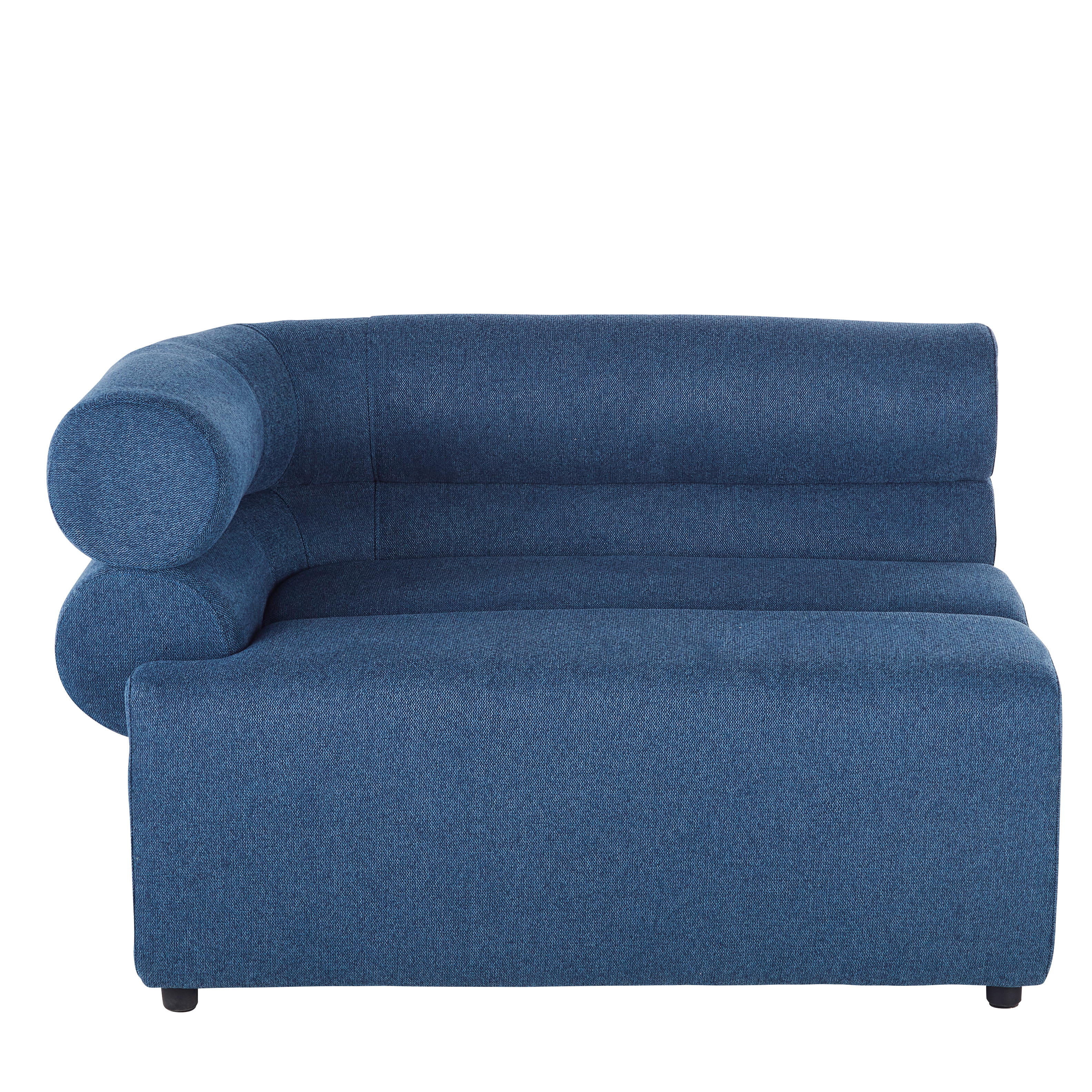 Módulo esquinero para sofá modulable profesional de tela reciclada azul Estilo contemporáneo Tela Maisons du monde