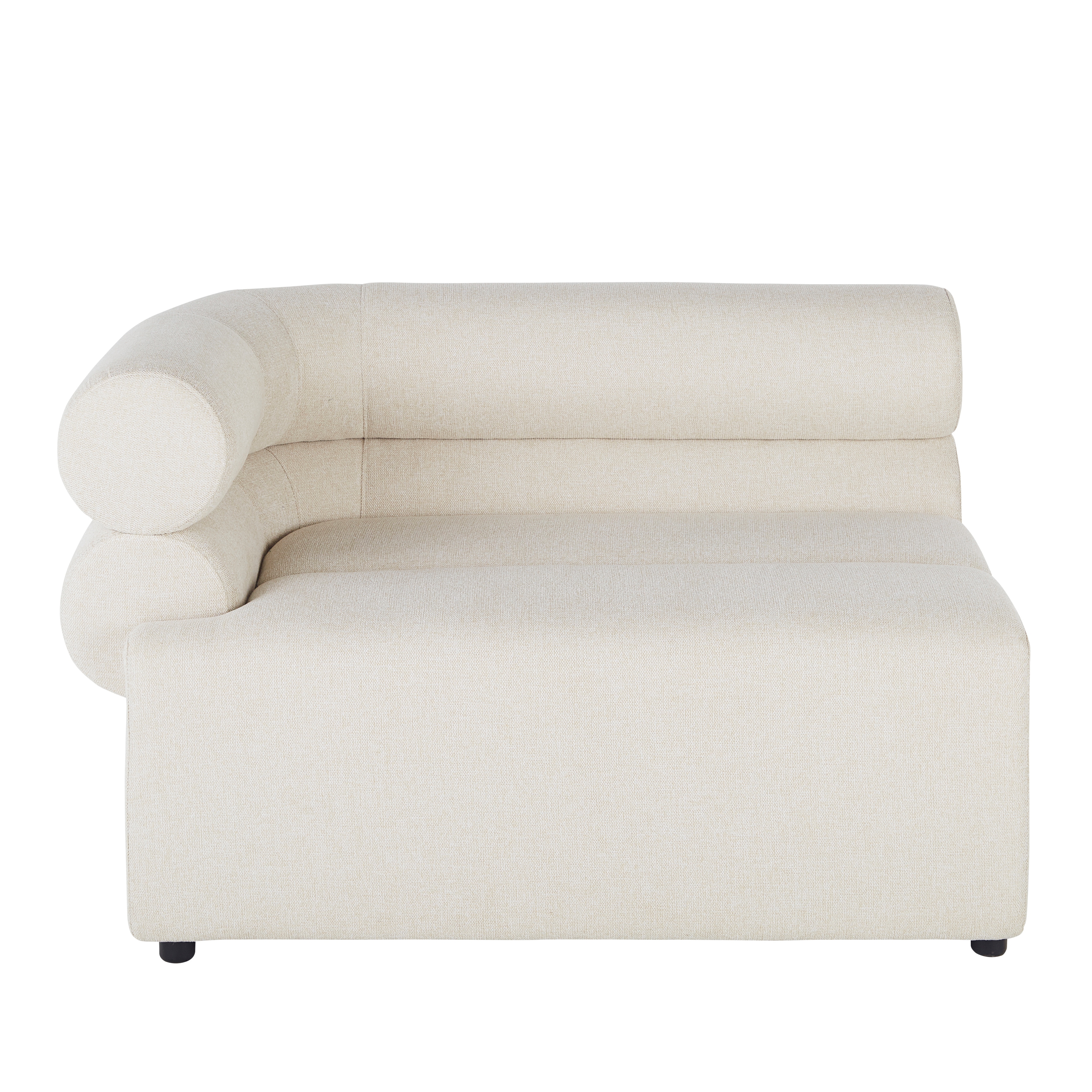 Módulo esquinero para sofá modulable profesional de tela reciclada beige Estilo contemporáneo Tela Maisons du monde