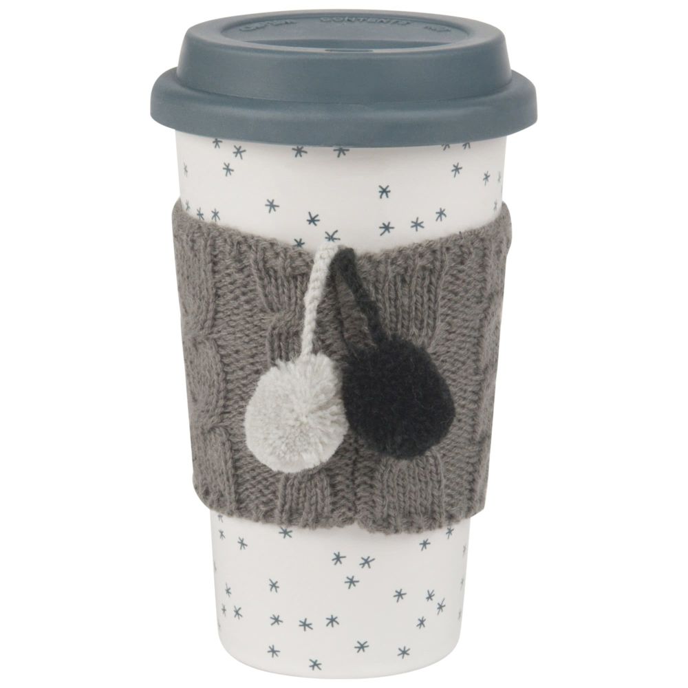 Mug de voyage en faïence motifs étoiles (photo) Mug de voyage en faïence motifs étoiles