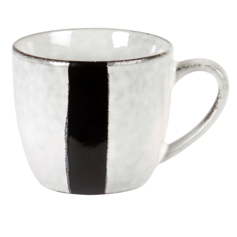 Mug en grès gris et noir