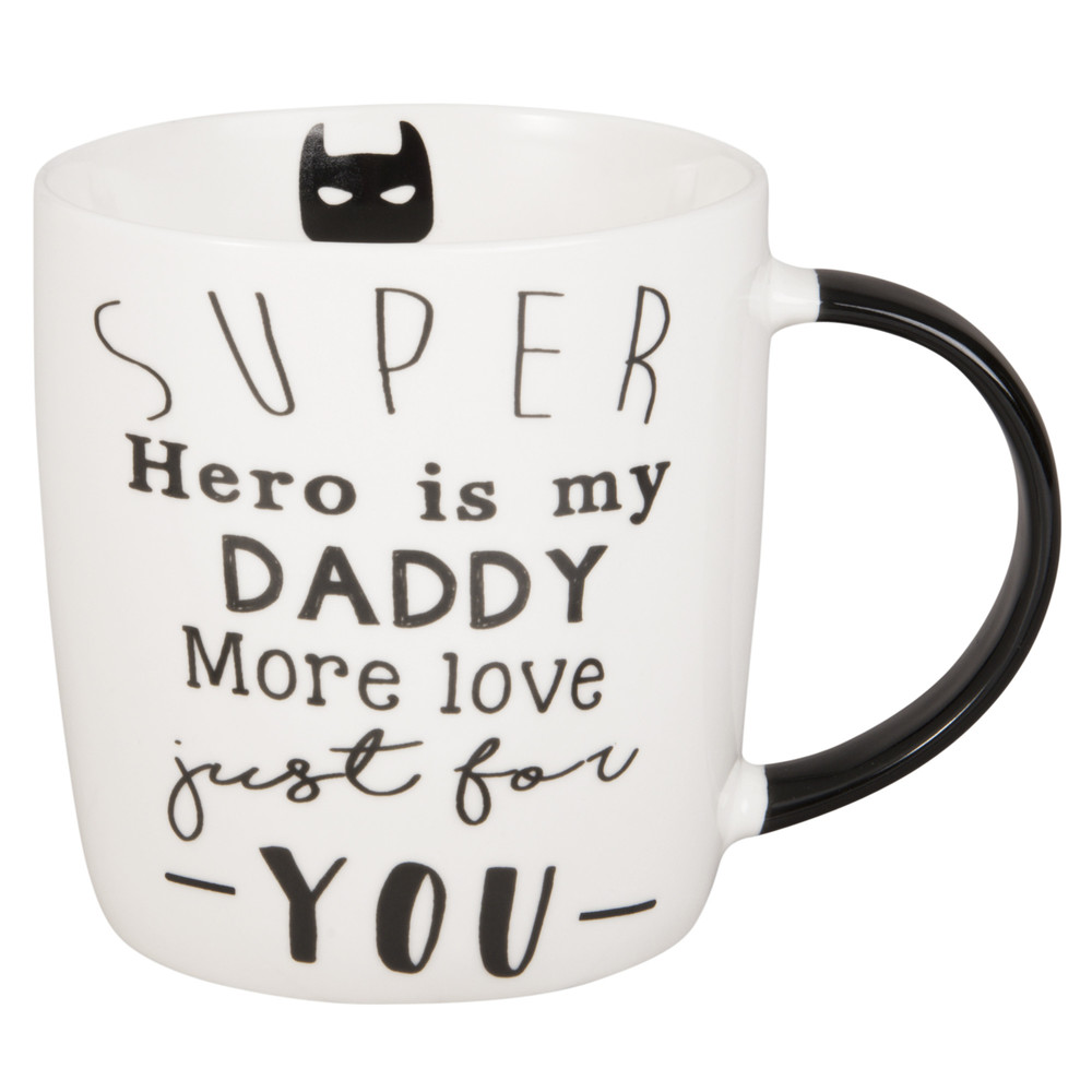 Mug en porcelaine blanche et noire