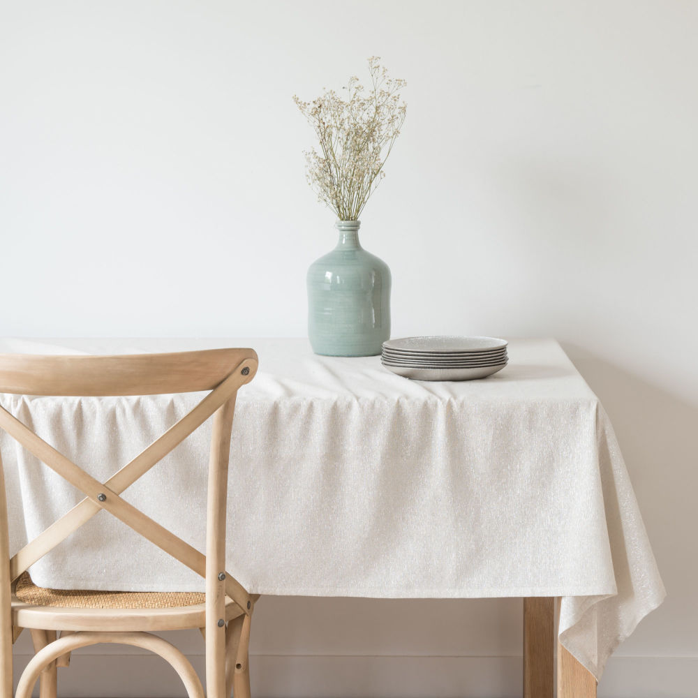 Nappe en coton blanc 150x250 Nappe en coton blanc 150x250