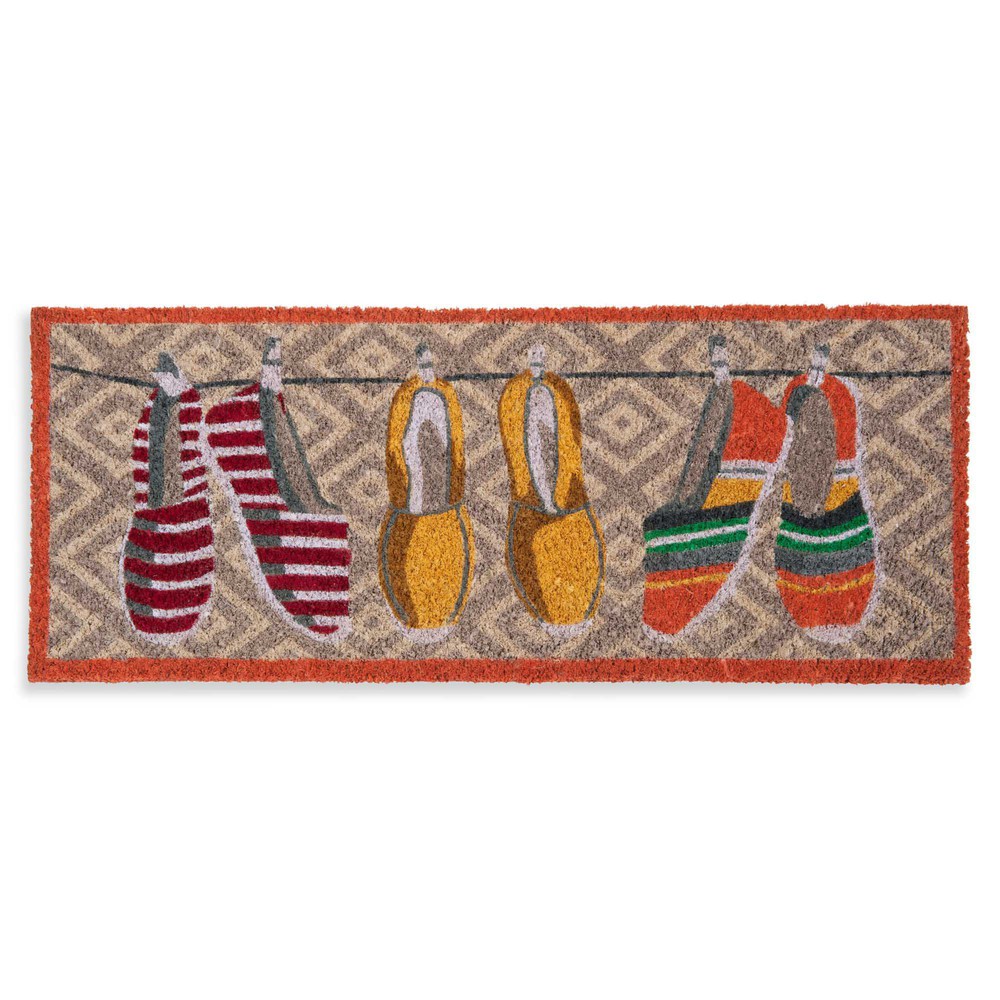 Paillasson coloré motifs espadrilles 75x30