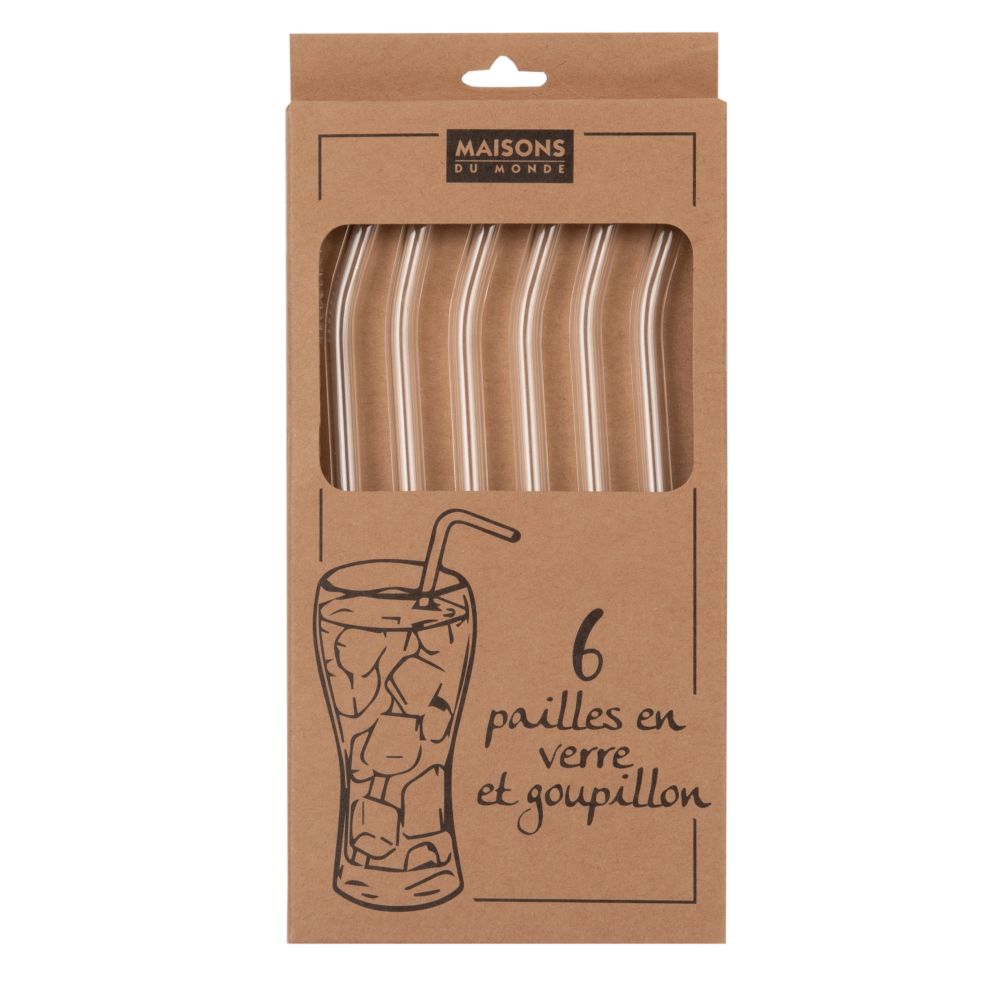 Pailles en verre (x6) (photo) Pailles en verre (x6)