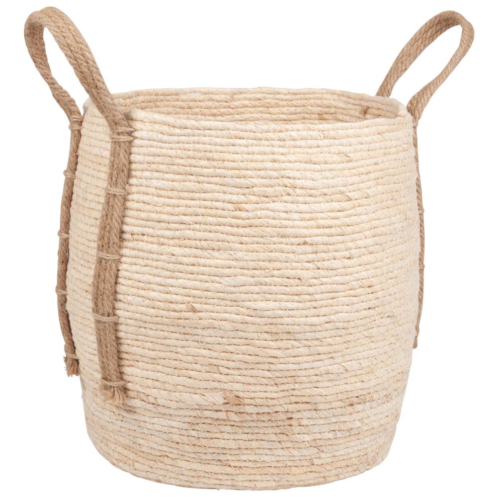 Panier à grandes anses en fibre végétale Panier à grandes anses en fibre végétale